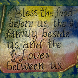 Bless the food before us, the family beside us, and the love between us